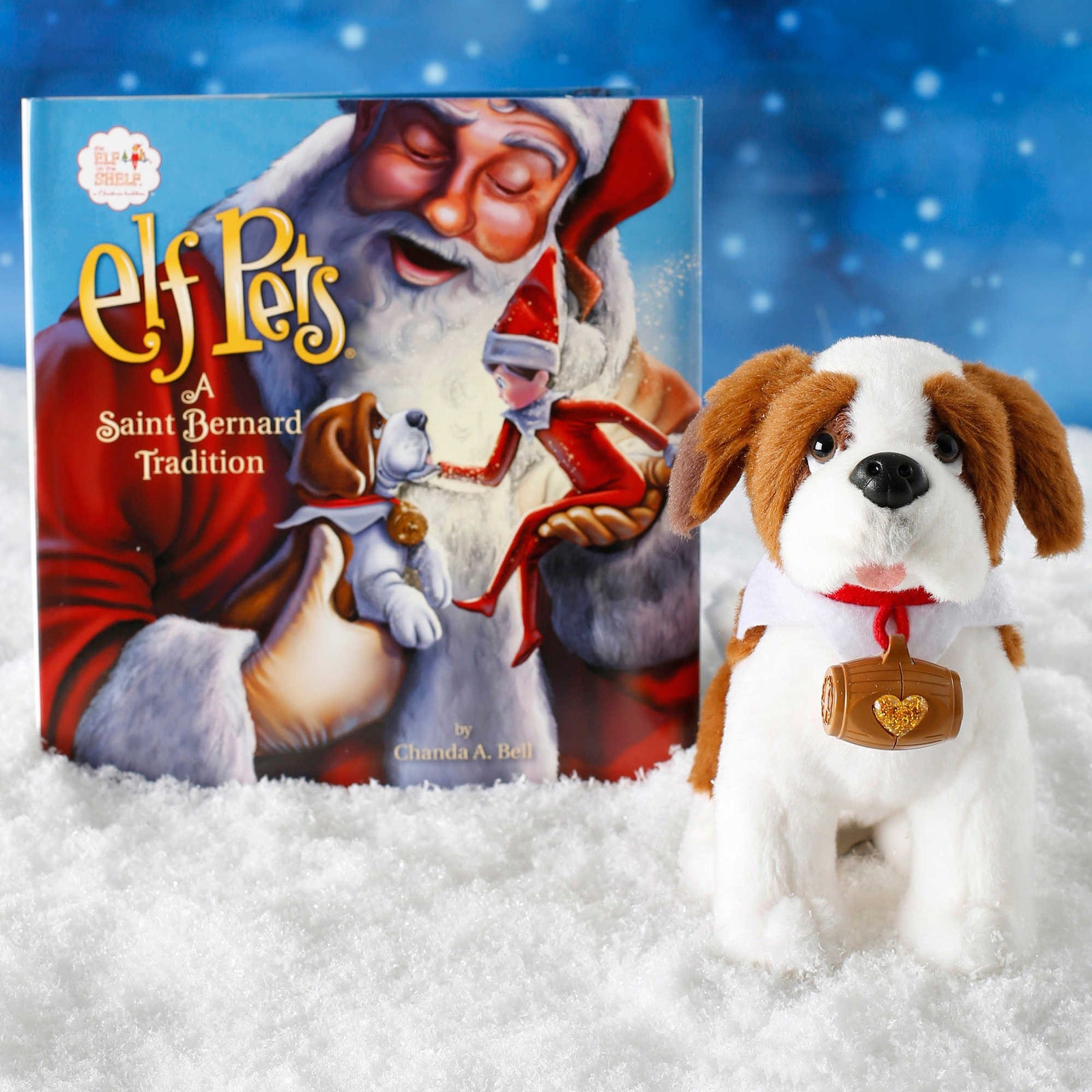 Peluche San Bernardo y Cuento The Elf on the Shelf