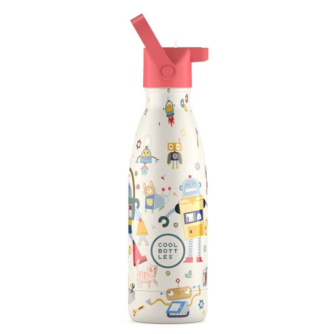 Botella Térmica Acero Cool Bottles Messy Robots 350ml