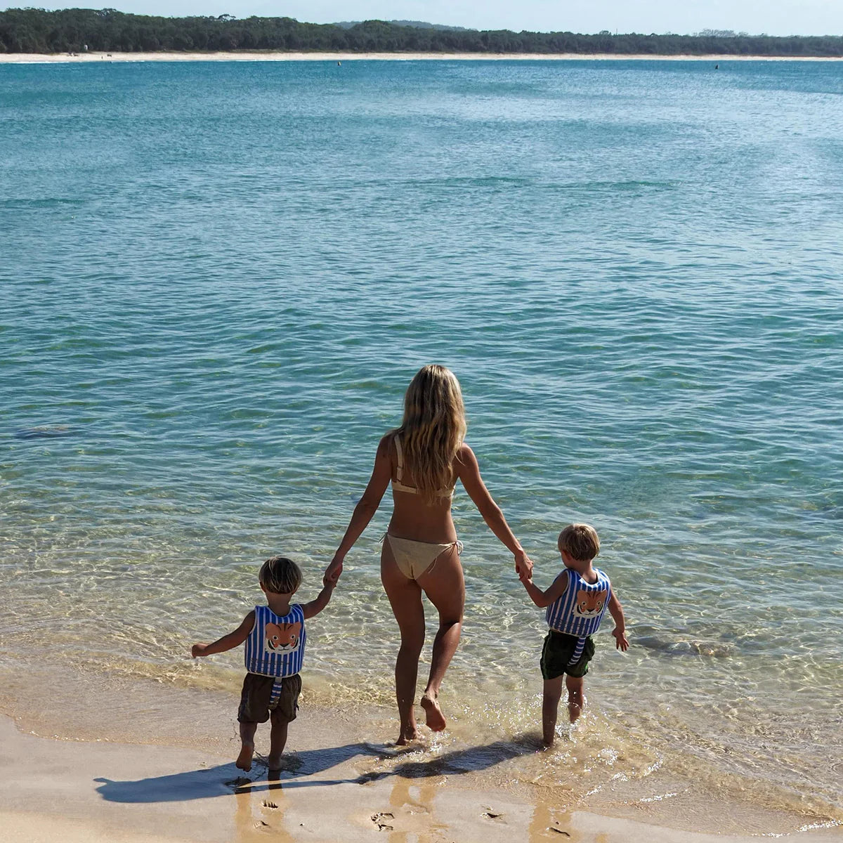 Chaleco flotador infantil Sunnylife Tino the tiger blue