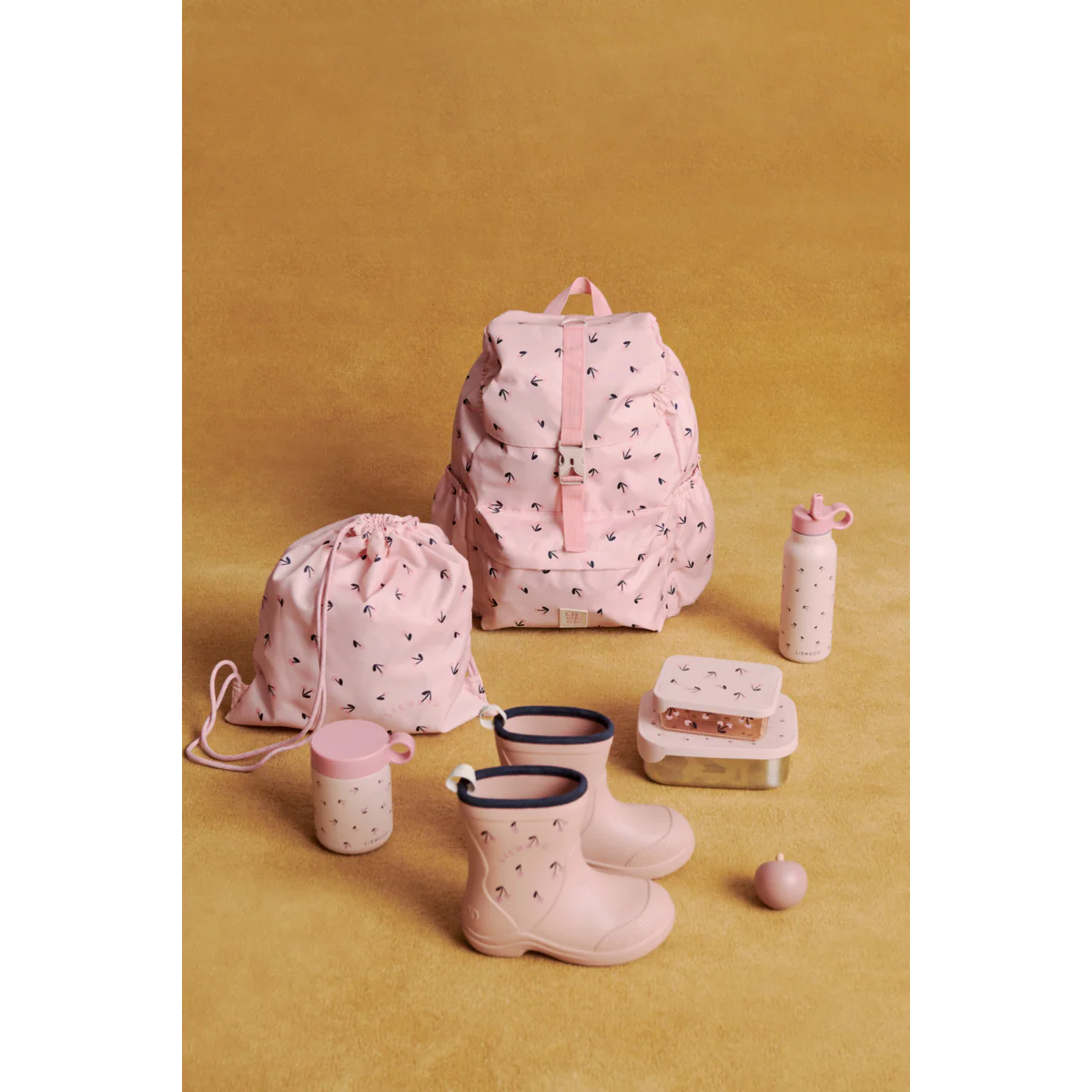 Mochila de Primaria Johnny Cherry heart rosa Liewood
