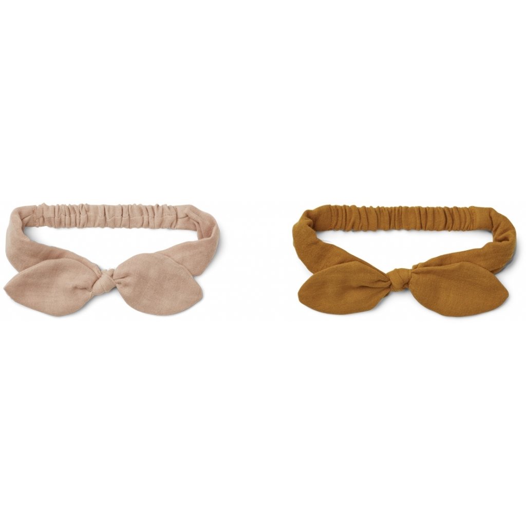 Pack 2 Diademas con lazo Henny | Rosa Mostaza de Liewood