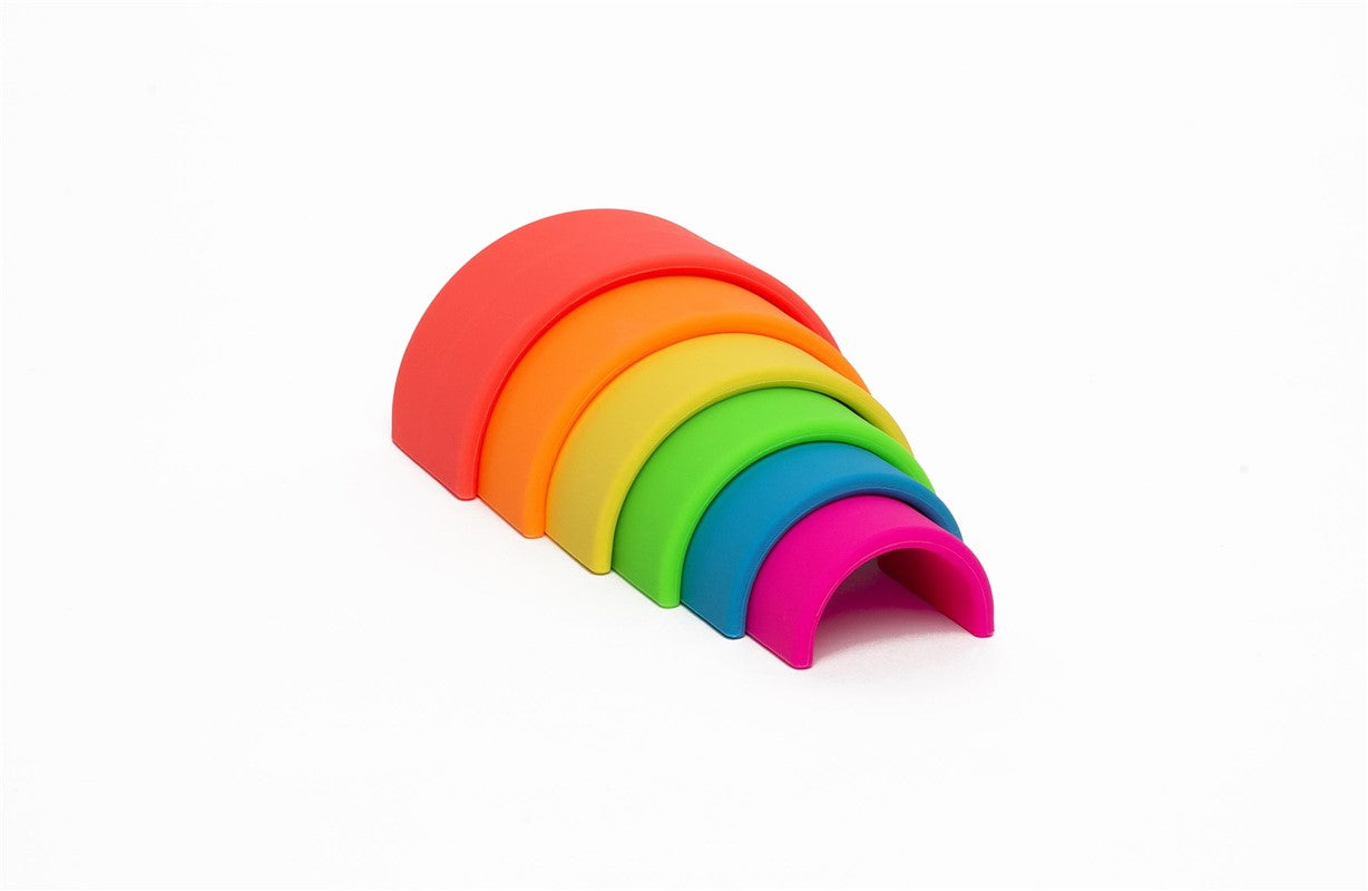 Arco iris Dena de colores neón