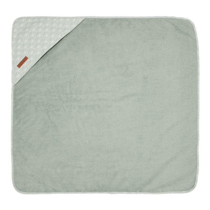 Toalla capa de baño menta de Little Dutch