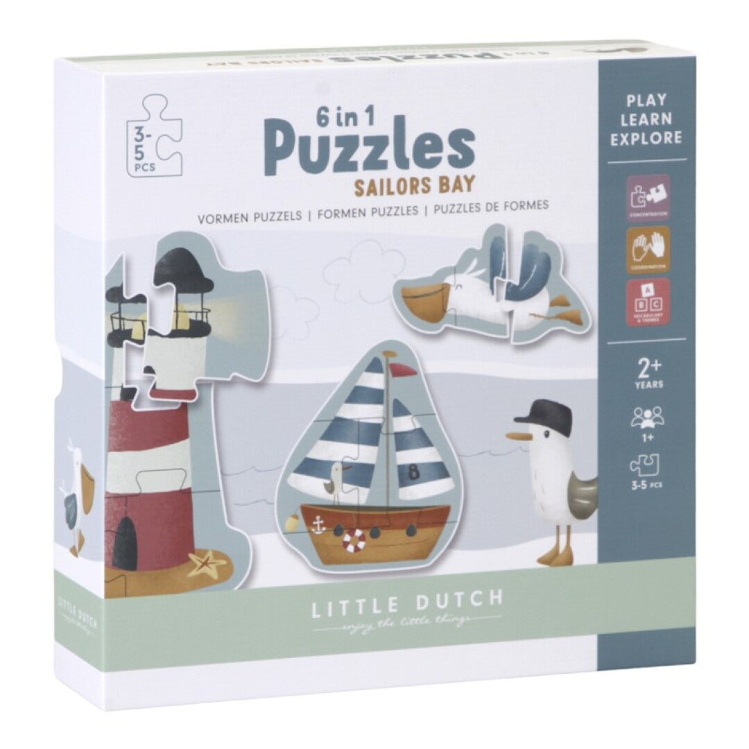 Puzzle Sailor bay 6 en 1 de Little Dutch