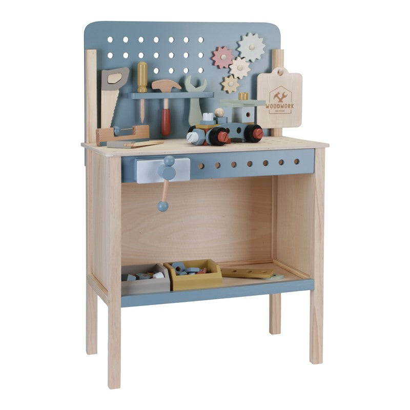 Banco de trabajo con herramientas de madera FSC Little Dutch