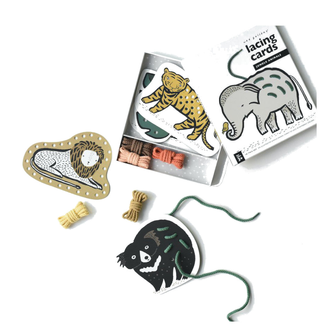 Tarjetas de cordones para coser de Wee Gallery