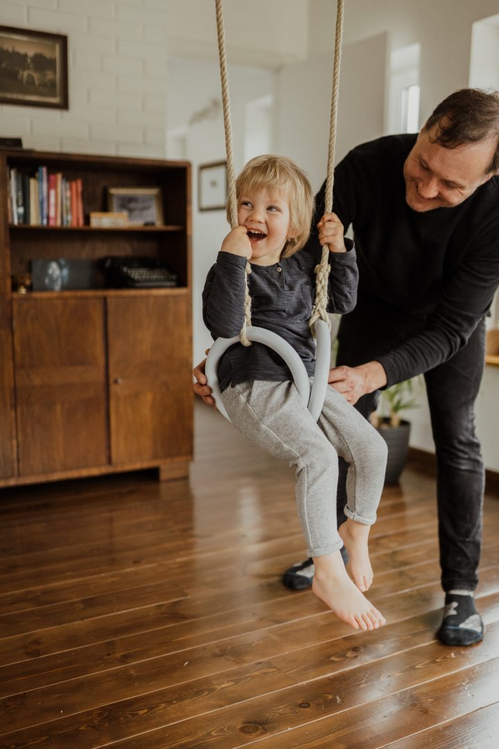 Anillas de gimnasia de madera para niños