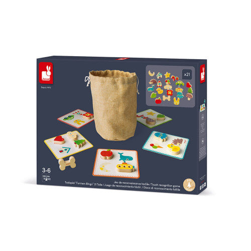 Juego de reconocimiento tactil madera Janod