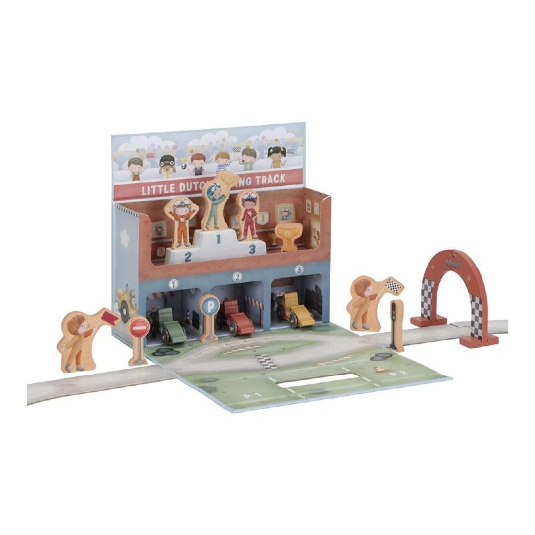 Caja de juego con Pista de Carreras FSC Little Dutch