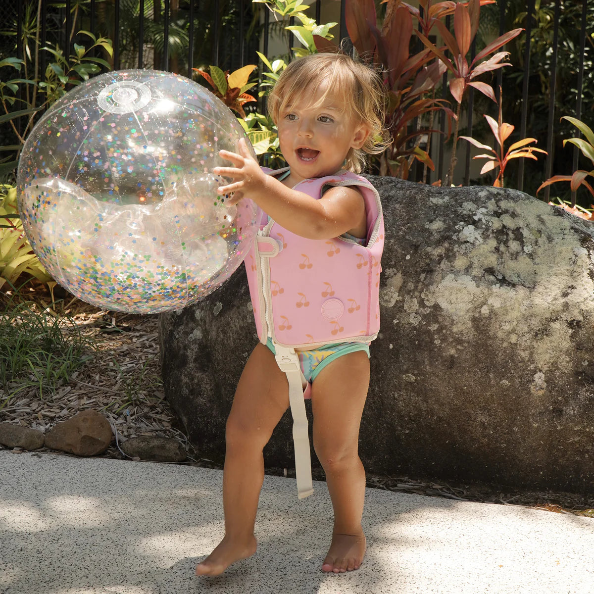 Chaleco flotador infantil Sunnylife Cotton candy rosa