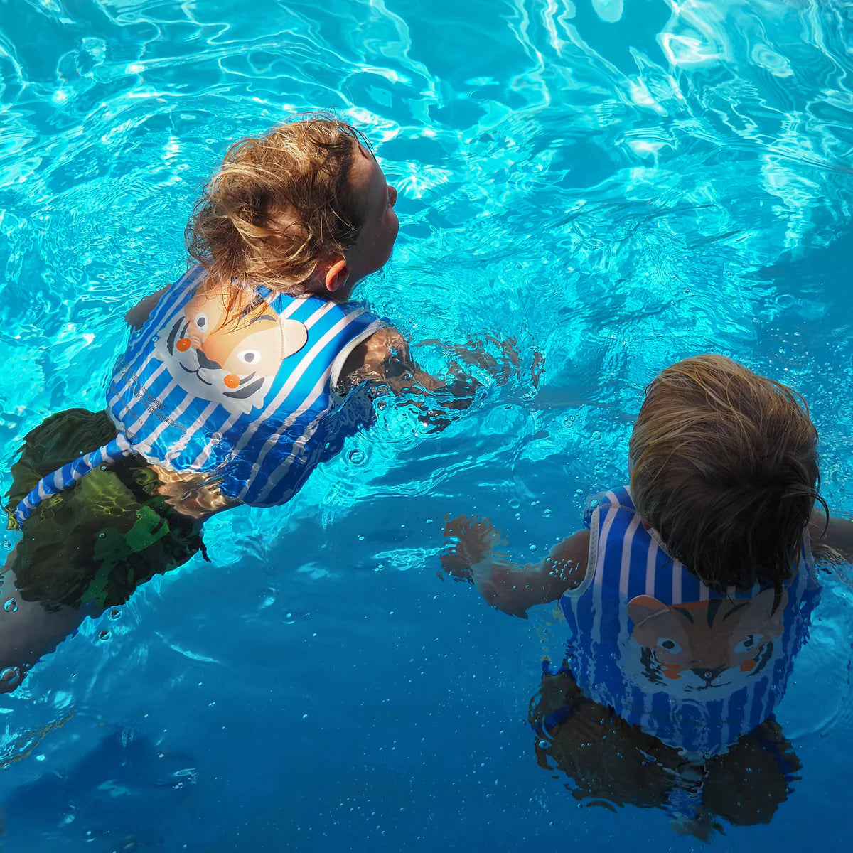 Chaleco flotador infantil Sunnylife Tino the tiger blue