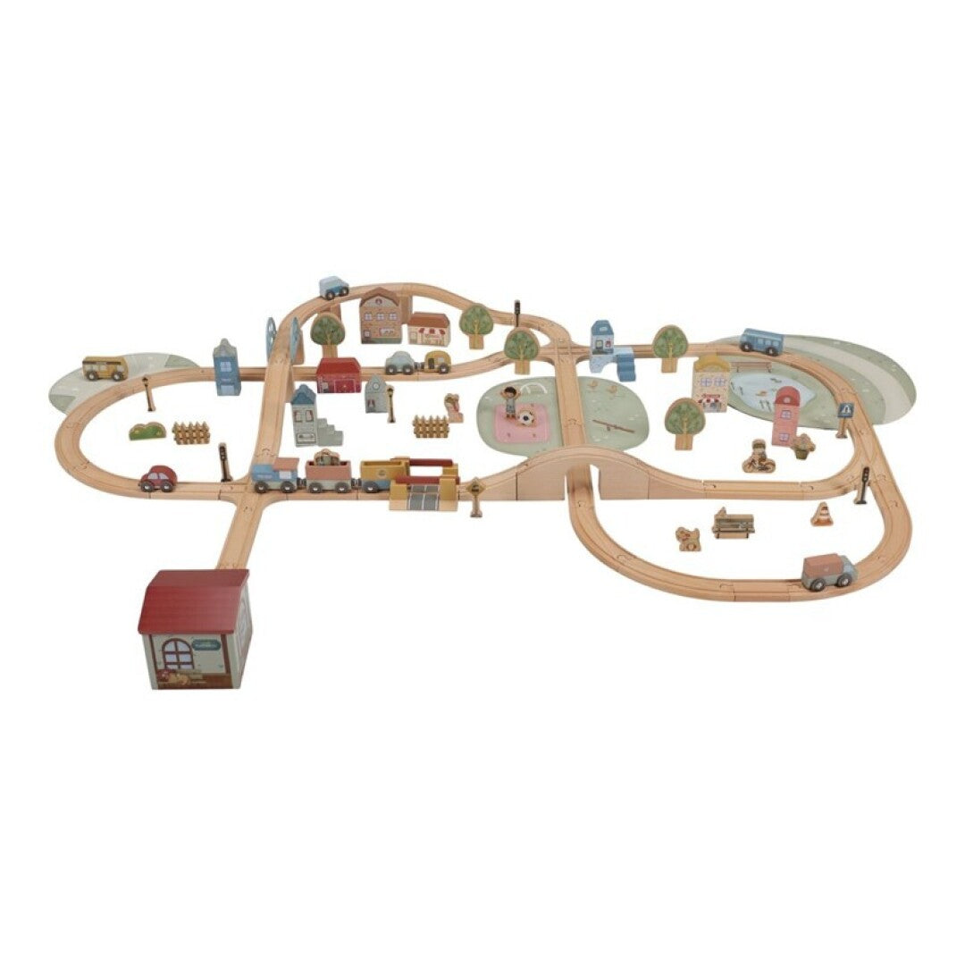 Ciudad sistema de trenes de madera FSC de Little Dutch