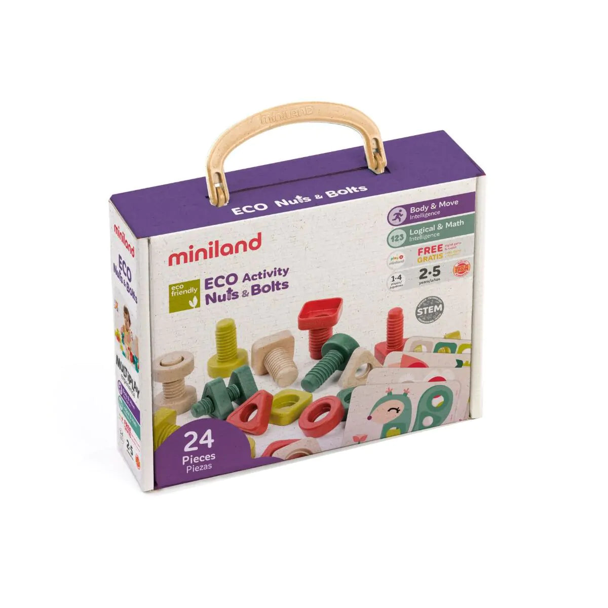 Juego de tornillos y tuercas ECO Nuts&Bolts Miniland