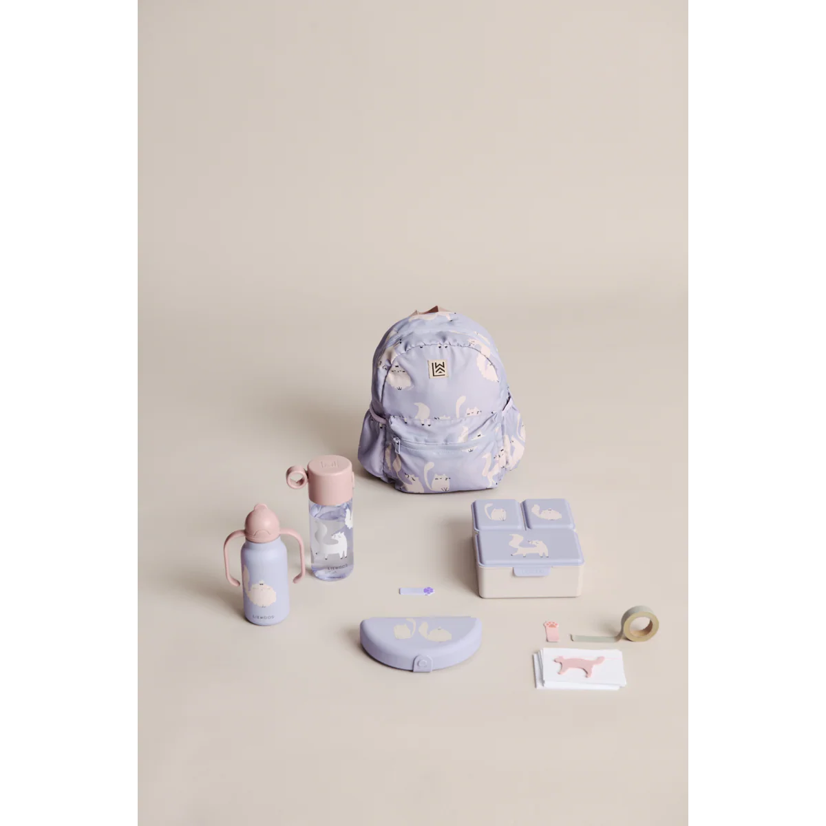 Mochila Andreas Backpack Cat Warm Lilac Liewood
