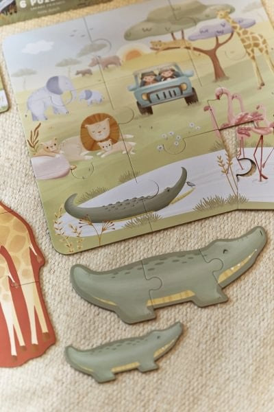Puzzle 6 en 1  FSC Safari Friends de Little Dutch