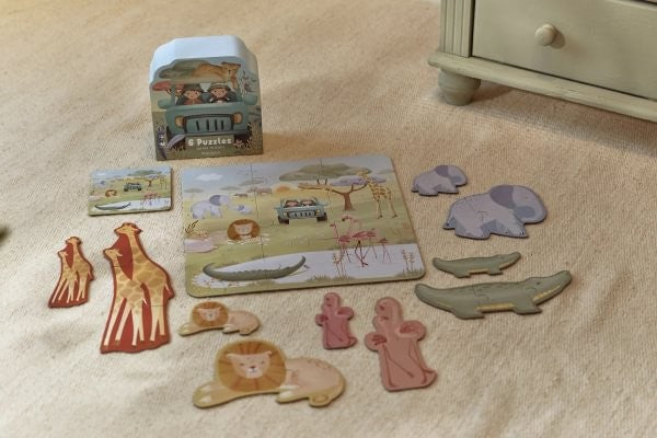Puzzle 6 en 1  FSC Safari Friends de Little Dutch