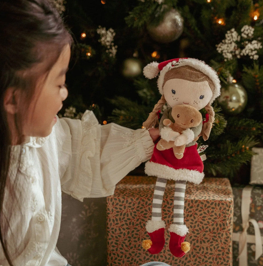 Rosa Muñeca Navidad 35cm Little Dutch