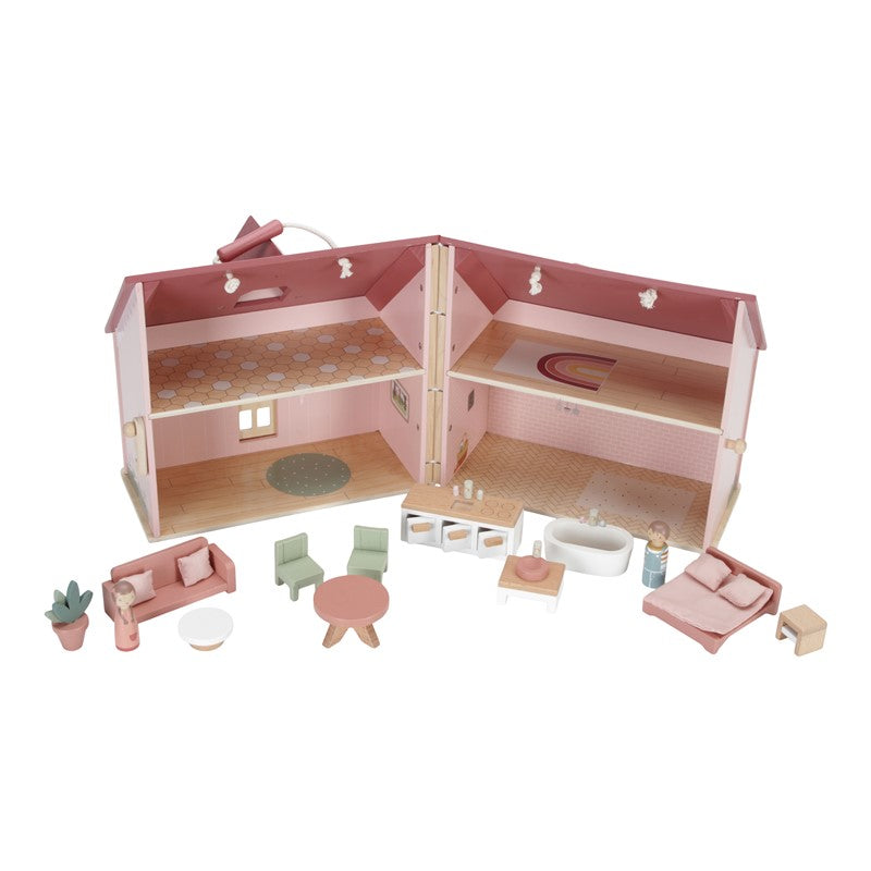 Casa de muñecas portable madera FSC Little Dutch