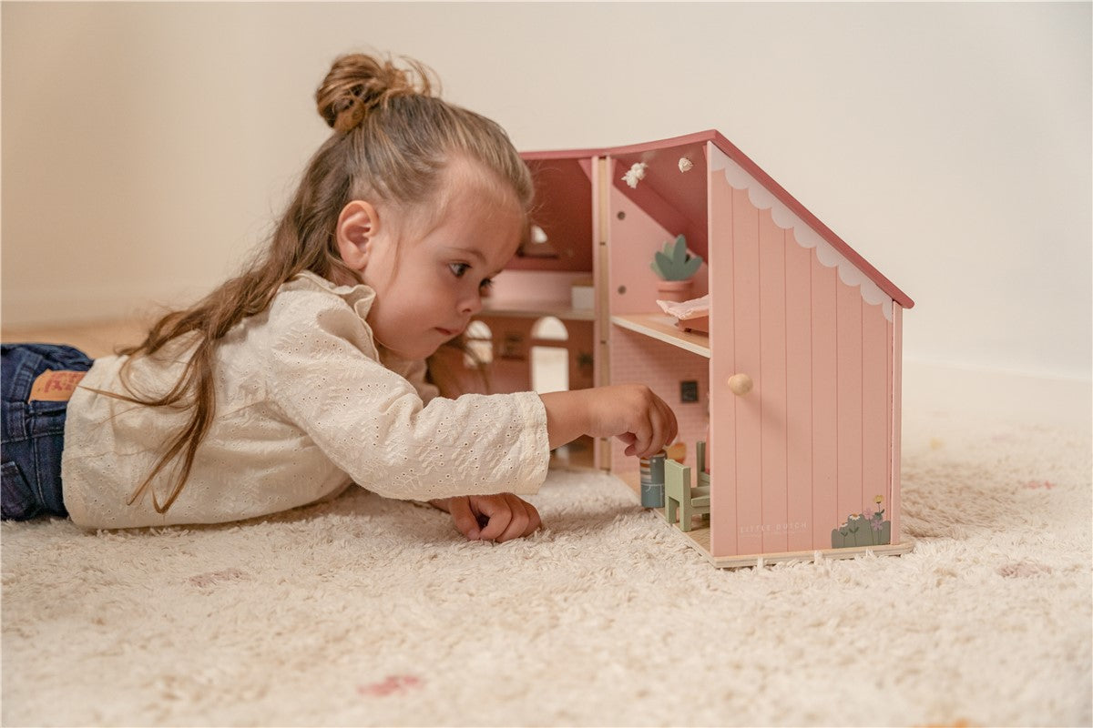 Casa de muñecas portable madera FSC Little Dutch