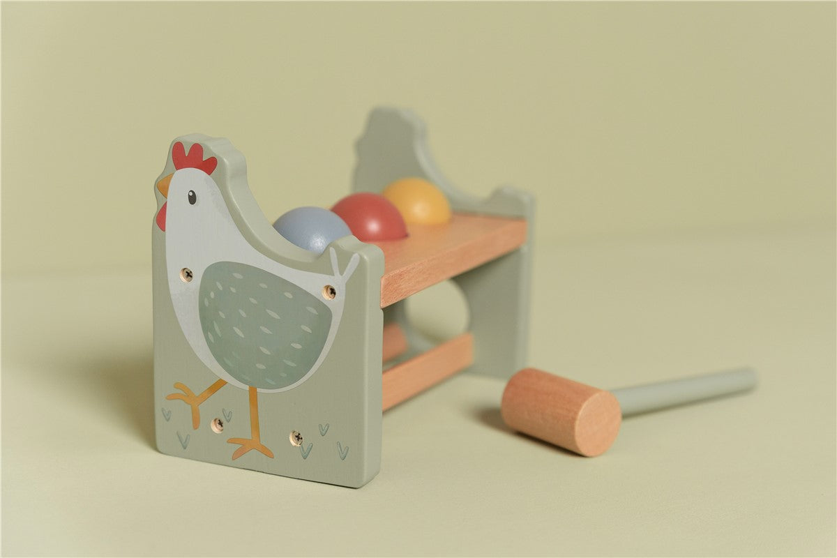 Banco de golpeo con bolas Little Farm Little Dutch