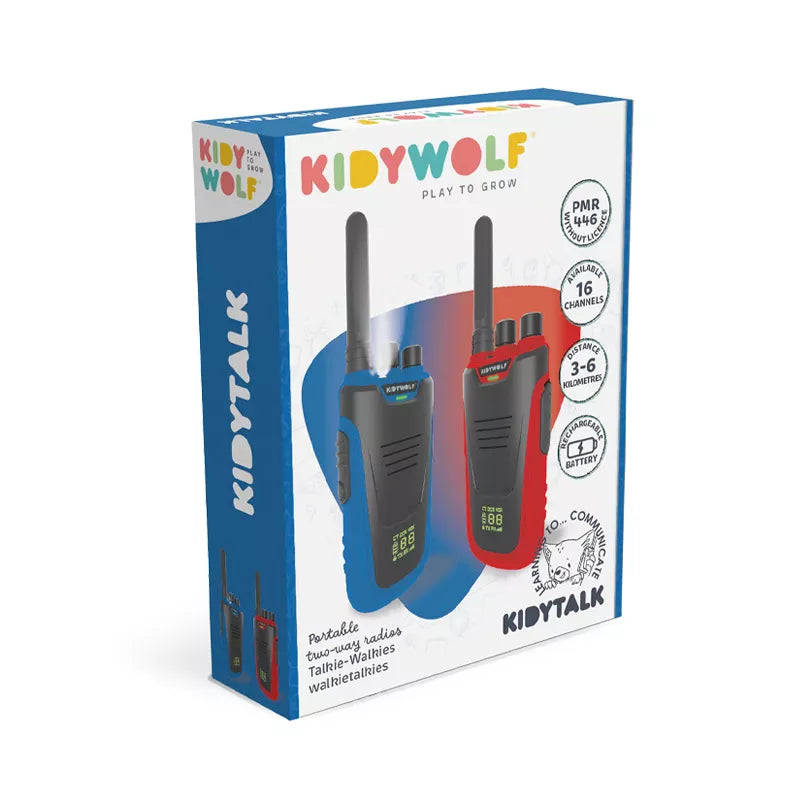 Walkie-talkies Kidytalk azul-rojo - Kidywolf