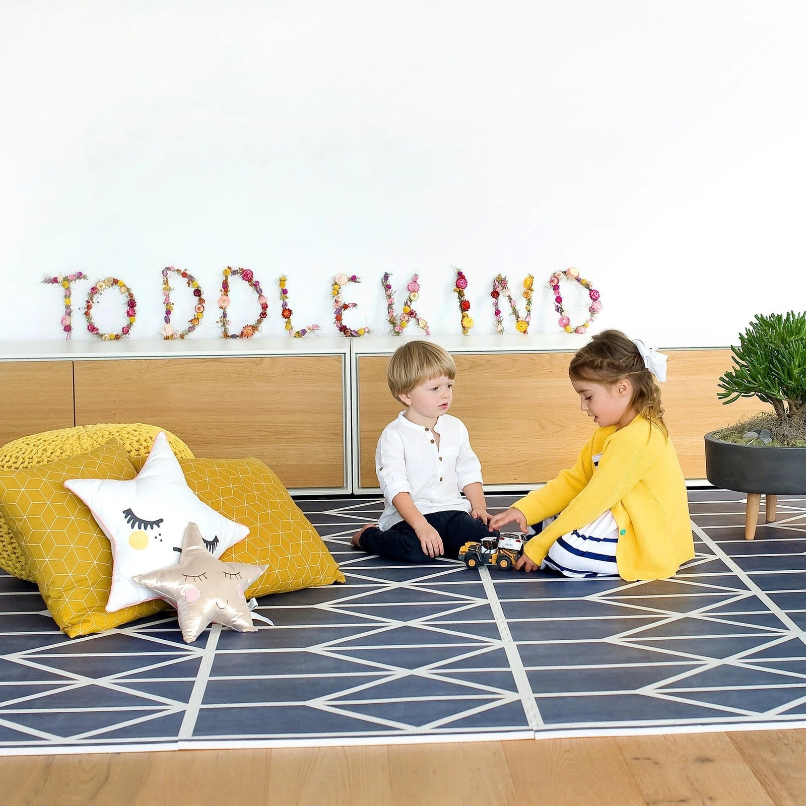 Alfombra de juego Toddlekind Nordic Azul Petróleo