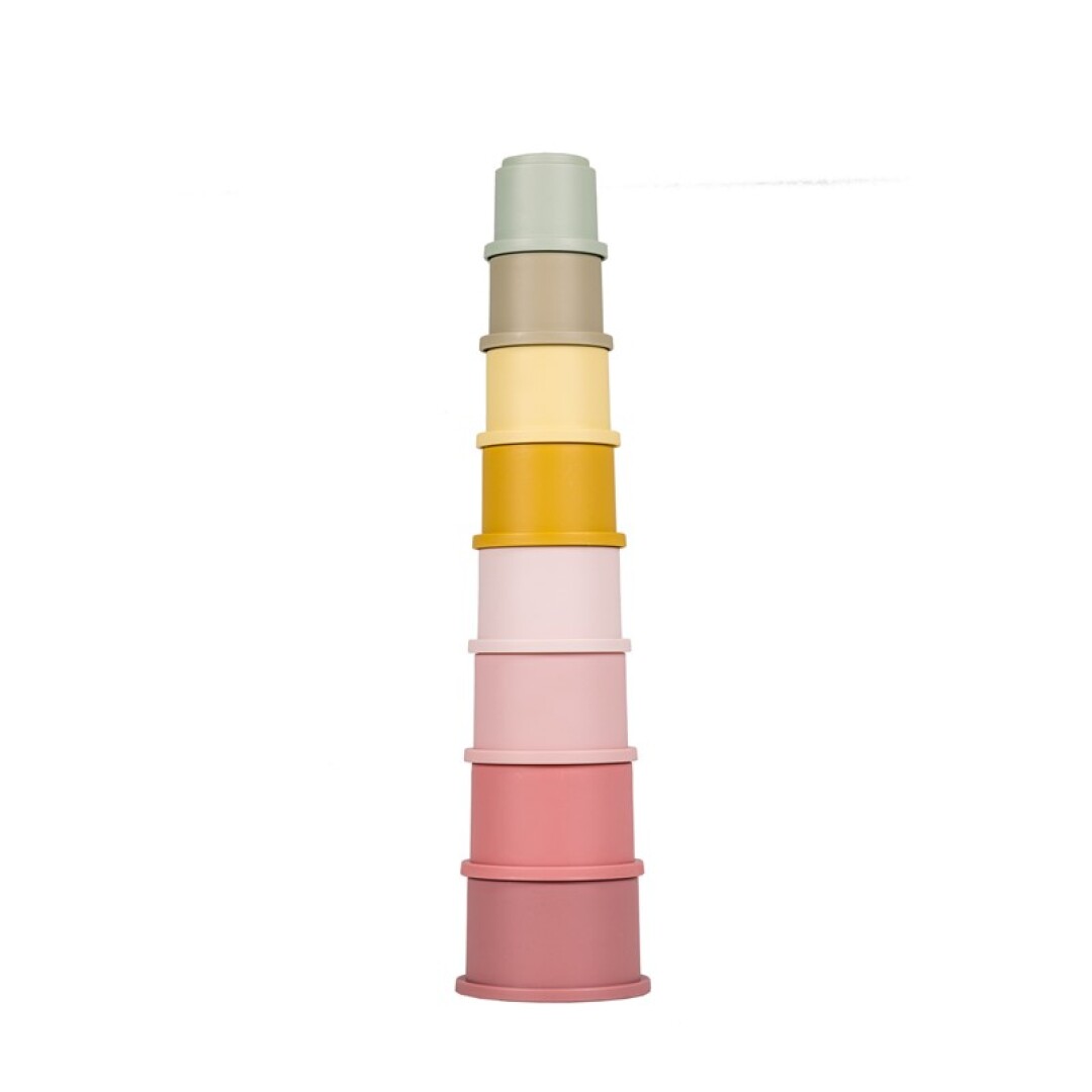 Juego de 8 Cubos Apilables Rosa Little Dutch